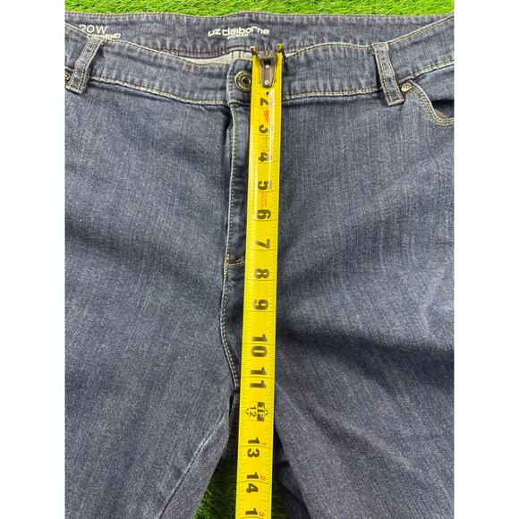 Liz Claiborne Woman Boyfriend Skinny Jeans Size 20W Plus Dark Wash Stretch Denim - Picture 12 of 12